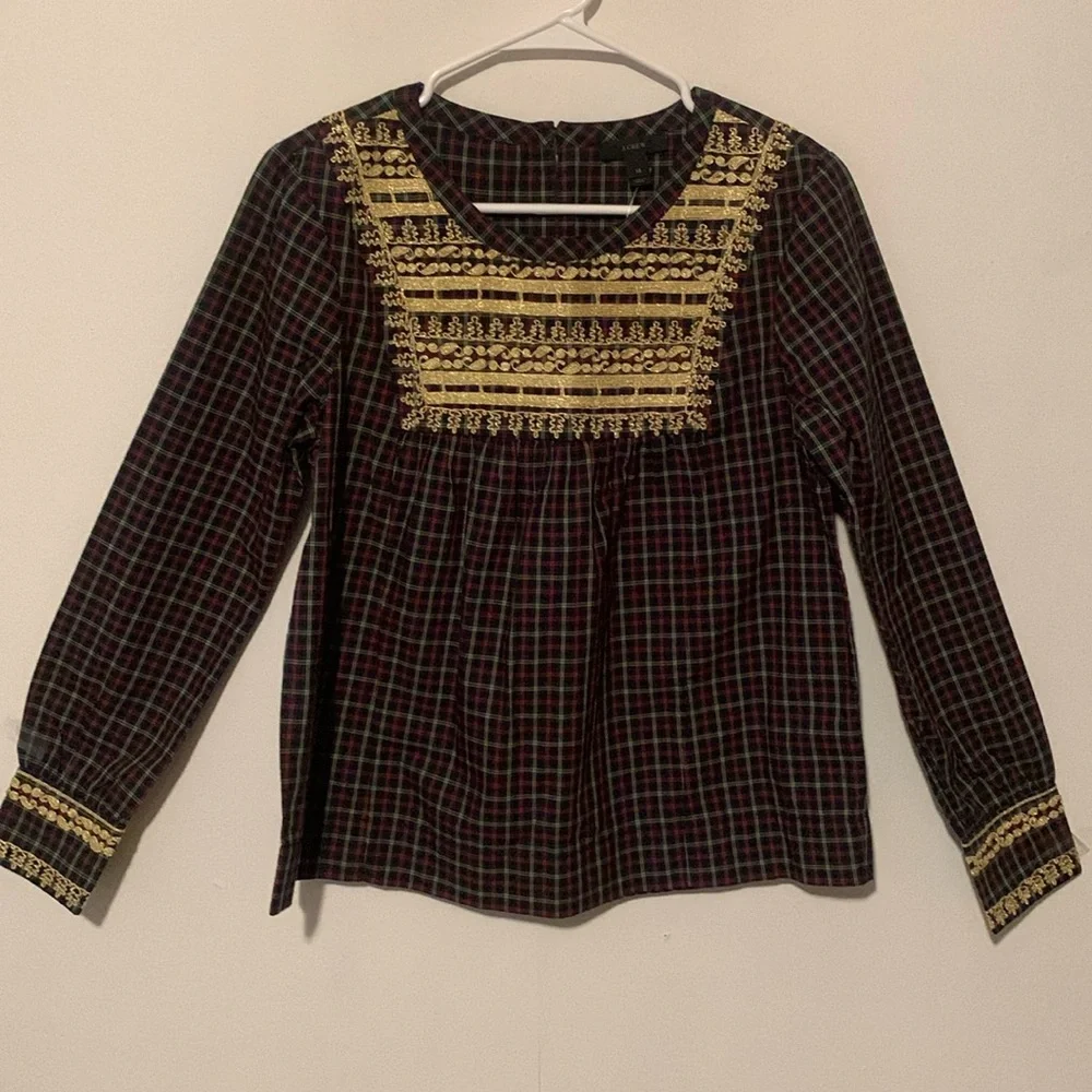 002 J. Crew Embellished Blouse NWT